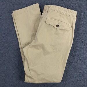 Best Made Co. Pants Mens 36x34 Beige Chino Cotton Linen Stretch Straight Leg